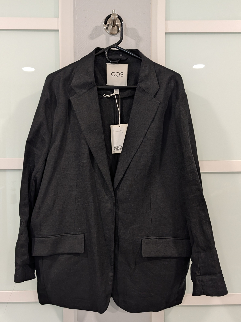 Black Linen COS Blazer Jacket